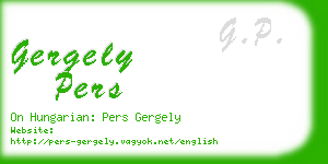 gergely pers business card